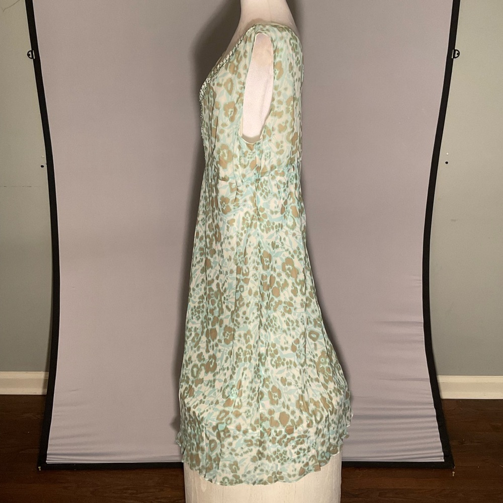 Adrianna Papell Silk Beaded Plus Size Wedding Guest Dress 22W Mint Floral - Picture 9 of 16